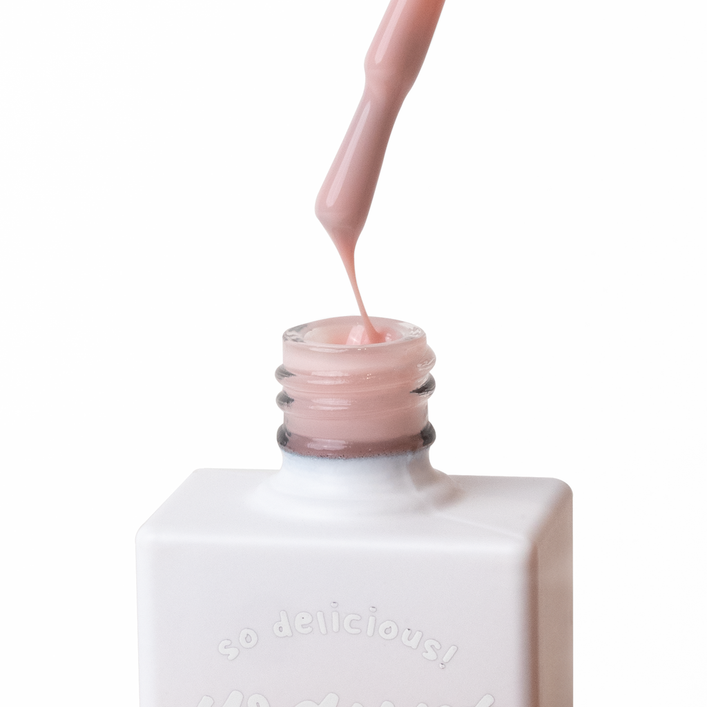 Uñas de yogur coreanas - Final de flor