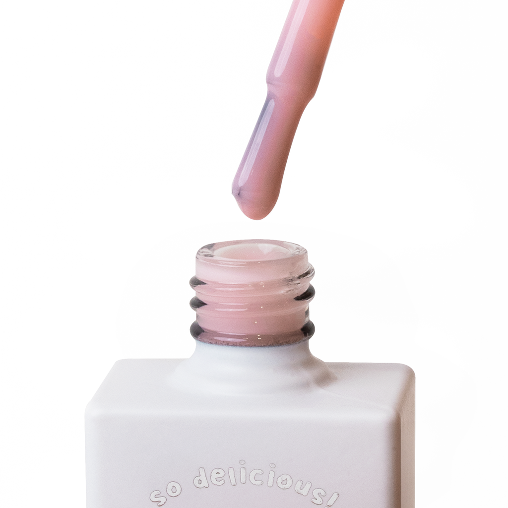 Uñas de yogur coreanas - Final de flor