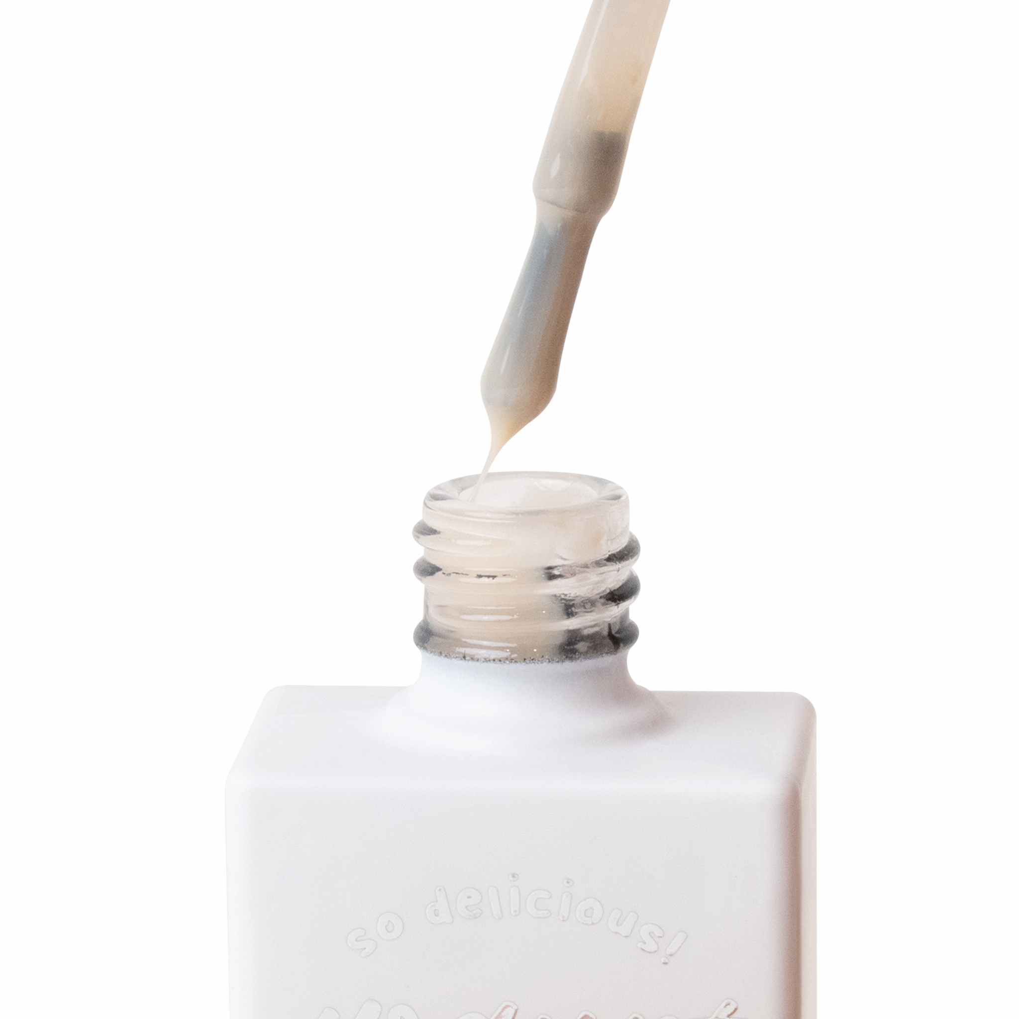 Uñas de yogur coreanas - Final de flor