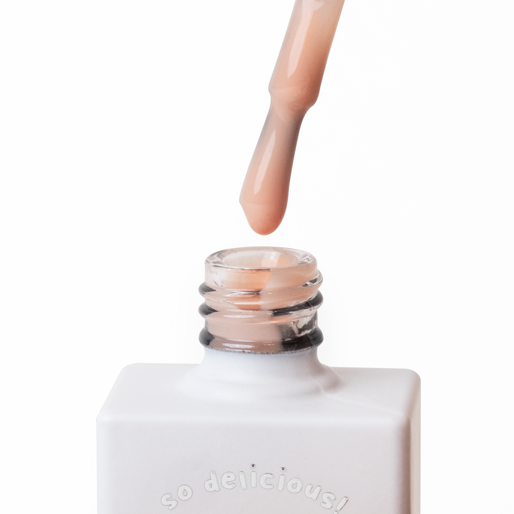 Uñas de yogur coreanas - Final de flor