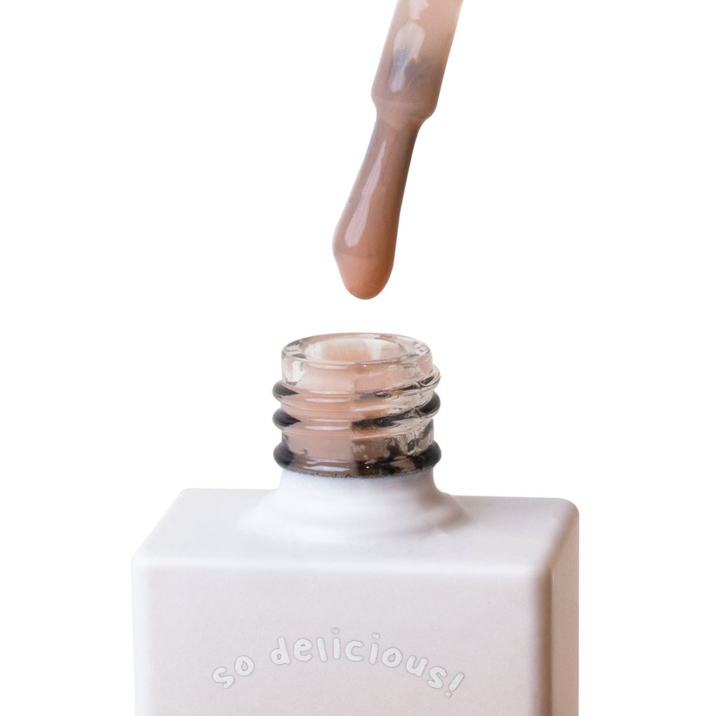 Uñas de yogur coreanas - Final de flor