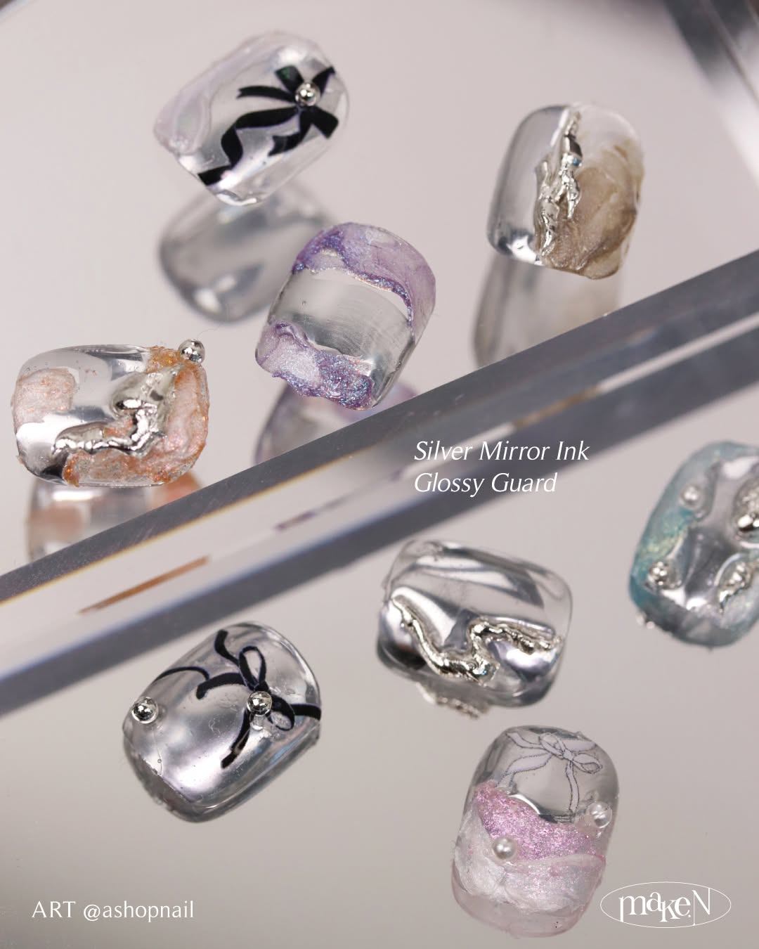 Silver Mirror Ink + Glossy Guard Set - MakeN